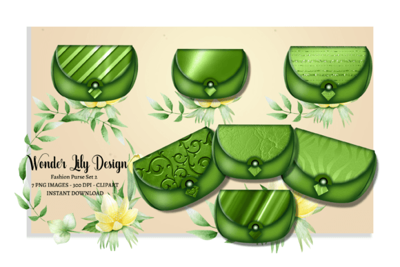 Download Fashion Illustration Purses - Green - Premium Resources