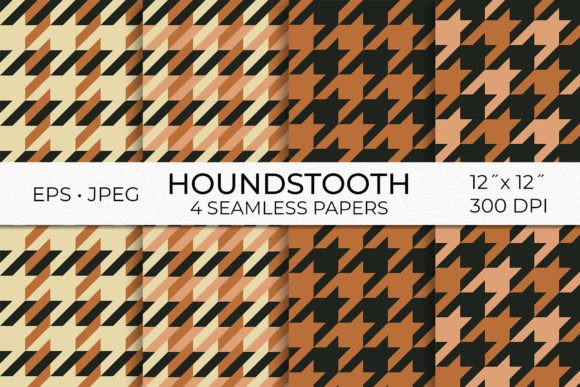 Download Classic Houndstooth Digital Paper Set - Premium Resources
