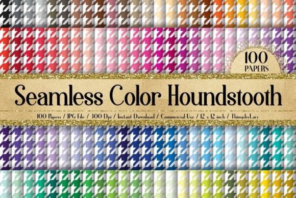 Download Seamless Color Houndstooth Papers - Premium Resources